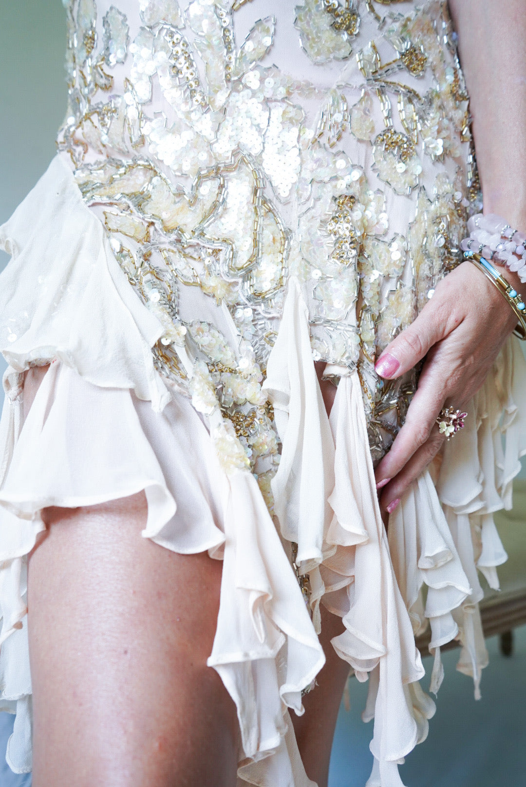 sachin and babi light blue dress Beaded Fairy Dress