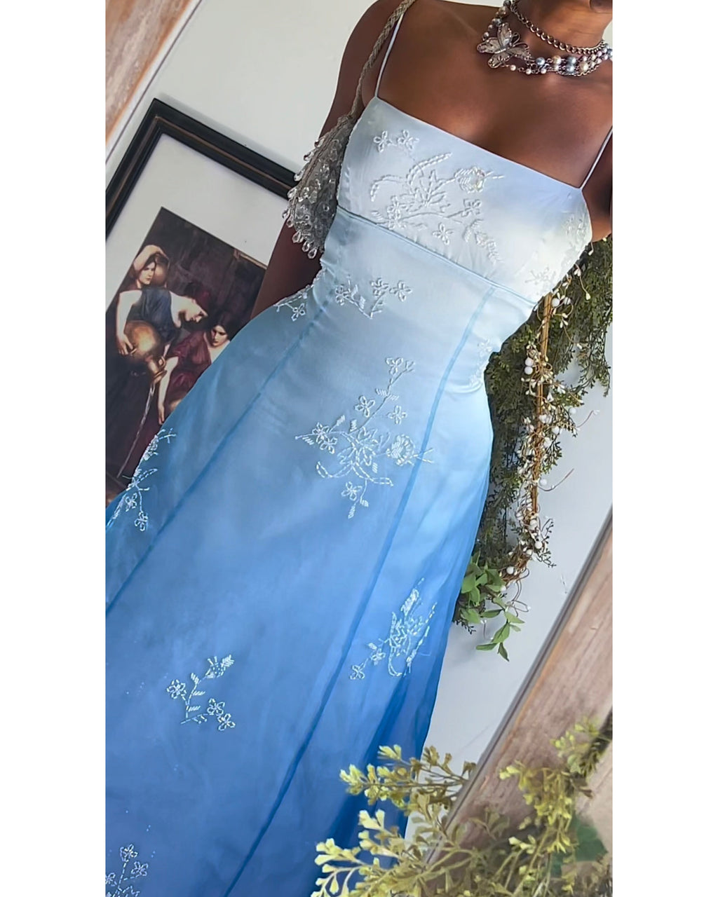 Y2K Ombre Beaded Formal Dress