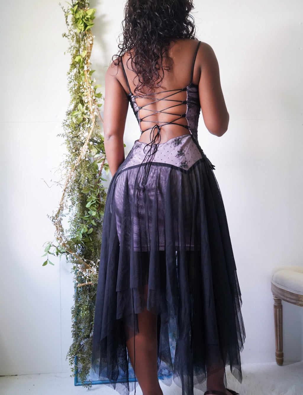 Y2K Layered Tulle Whimsigoth Dress