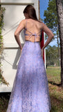 Vintage layered glitter gown