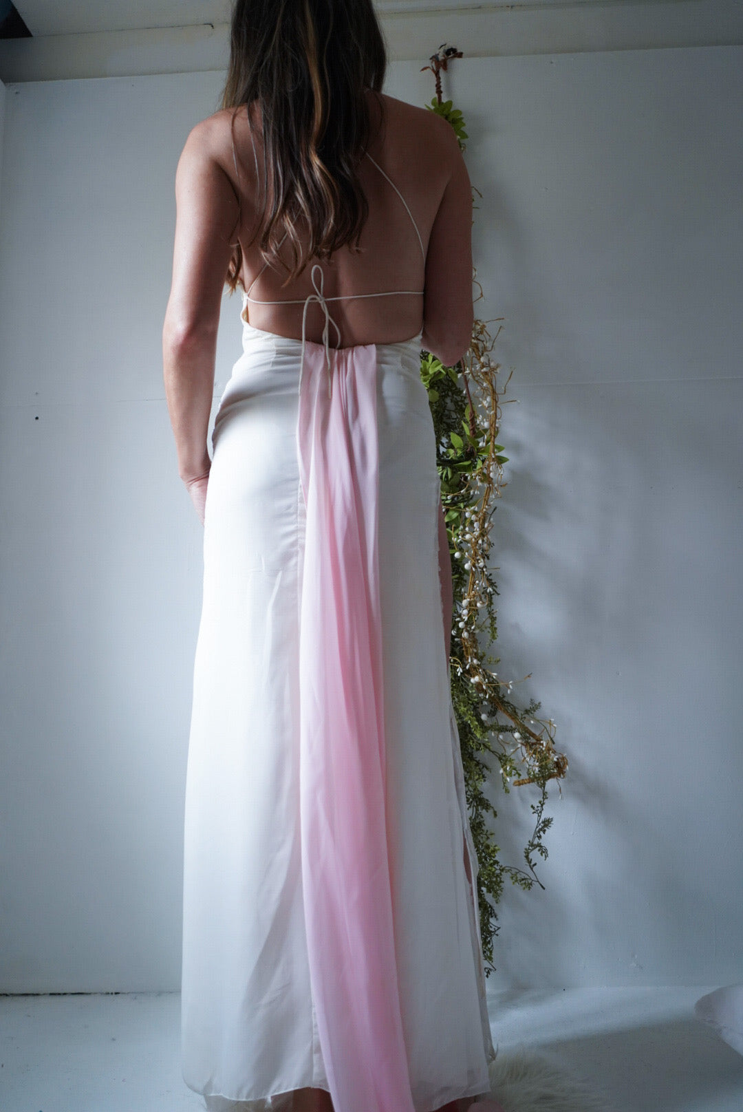 Rare Beaded Butterfly Coquette Gown