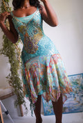 Rare Y2K Silk Animal and Paisley Rene Derhy Dress