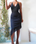 Y2K Staple Black Halter Dress