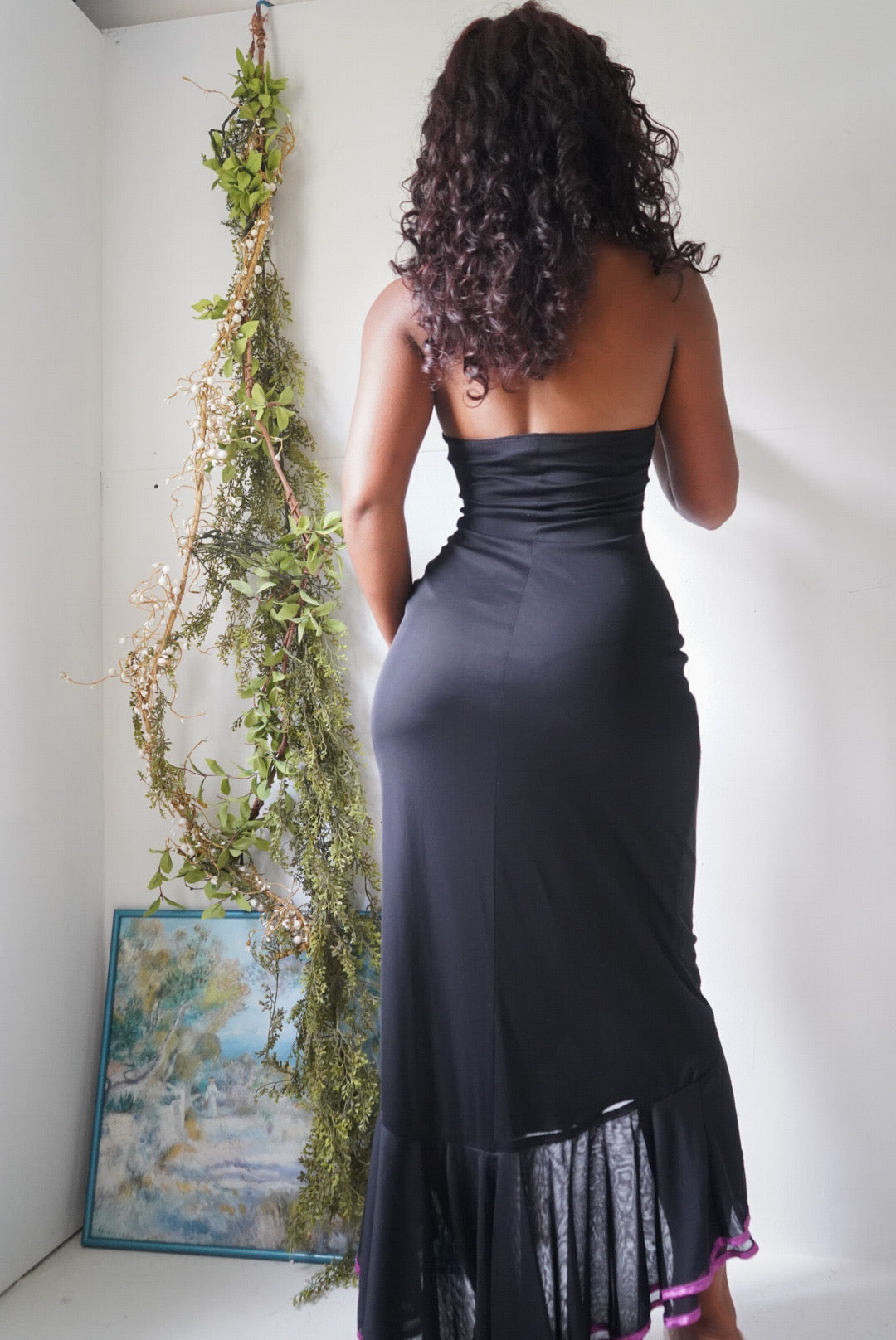Rare Y2K High Low Halter Dress