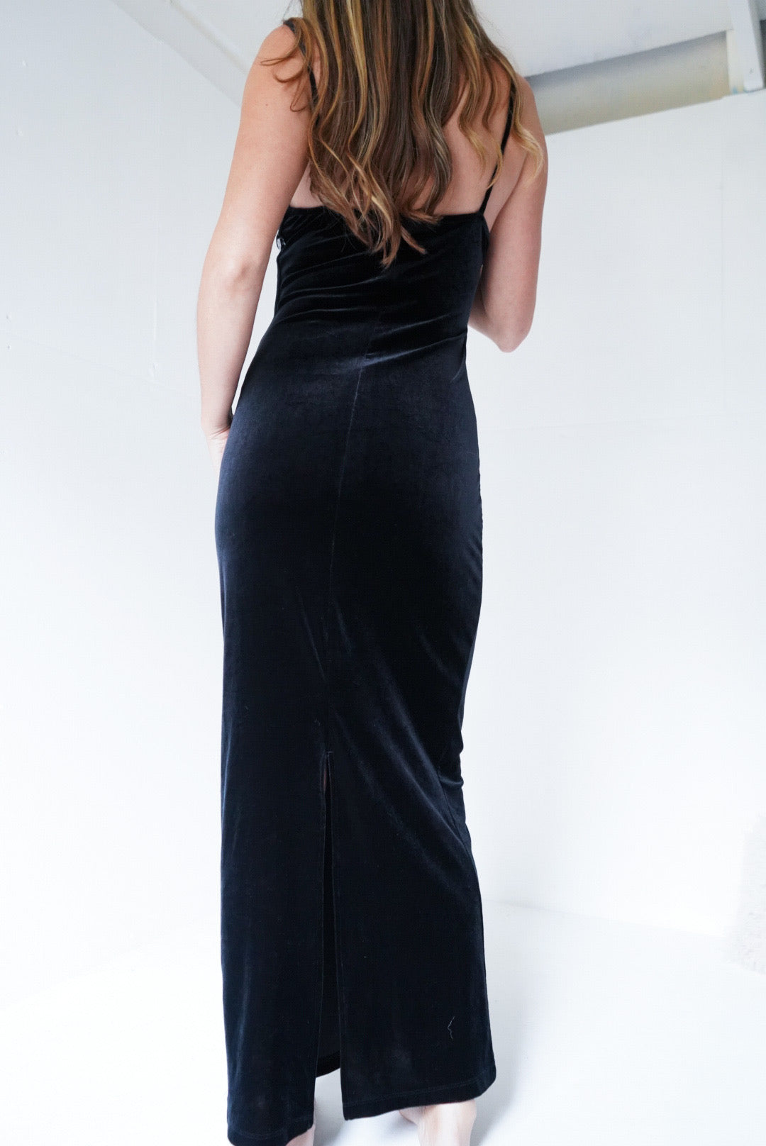 Velvet Glitter Vine Gown