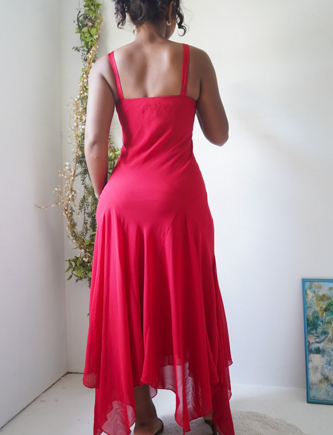 Vintage Y2K Red Fairy Hem Dress