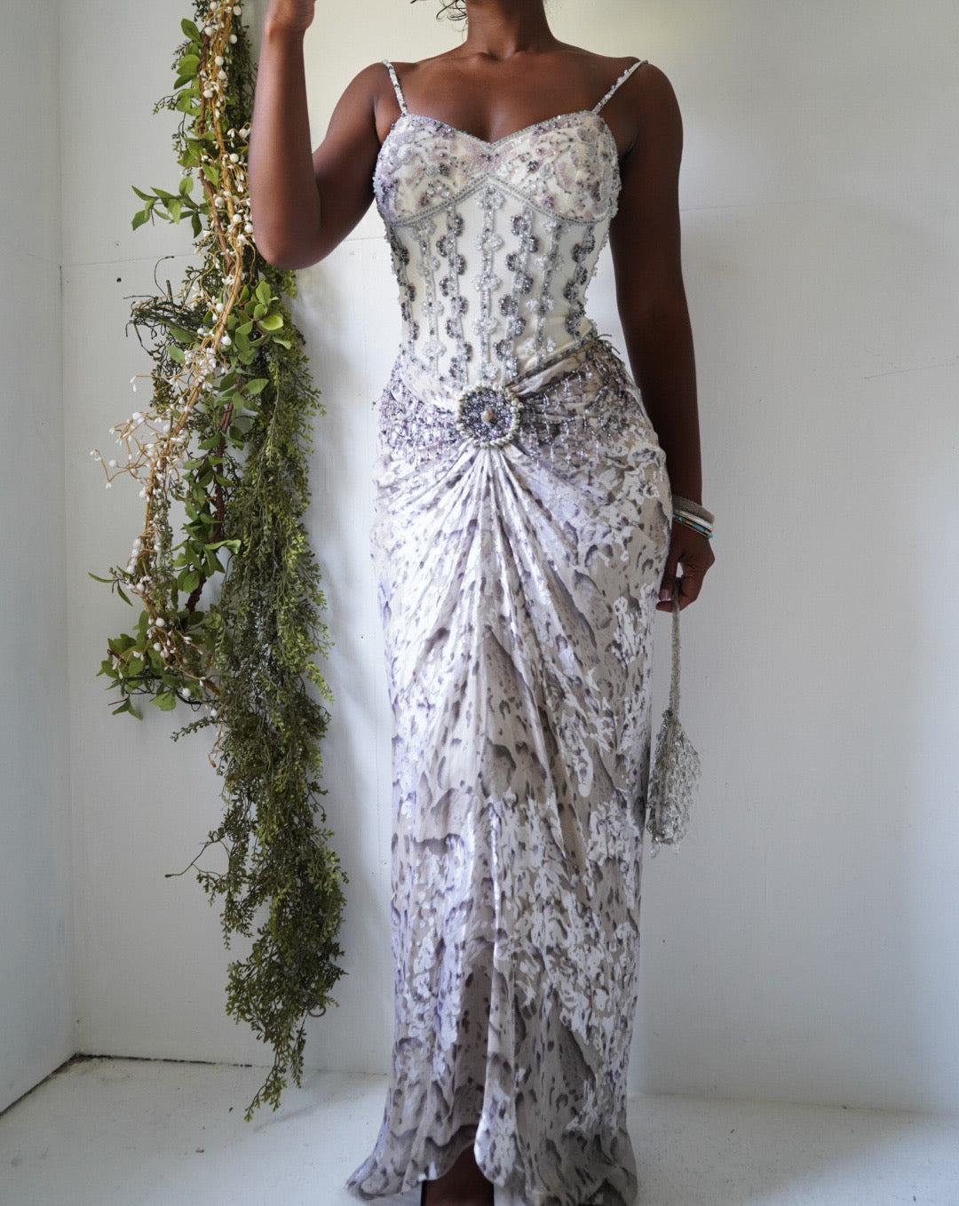 Y2K Rare Beaded Desi Inspired Gown