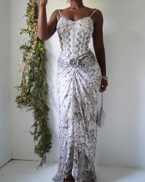 Y2K Rare Beaded Desi Inspired Gown