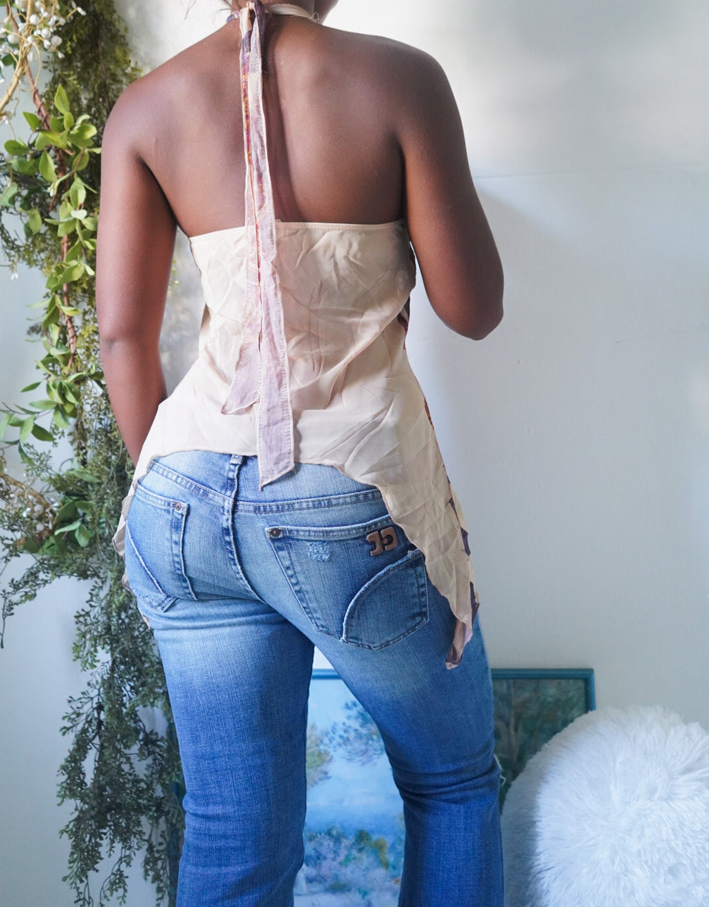 Y2K Boho Halter Fairy Top