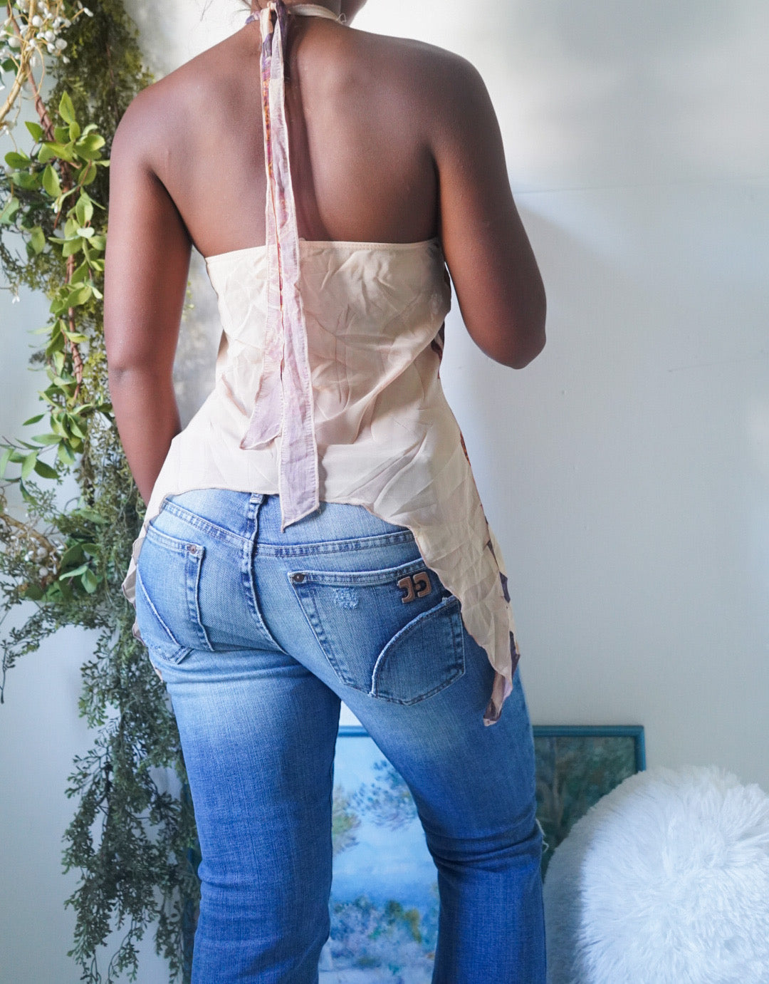 Y2K Boho Halter Fairy Top