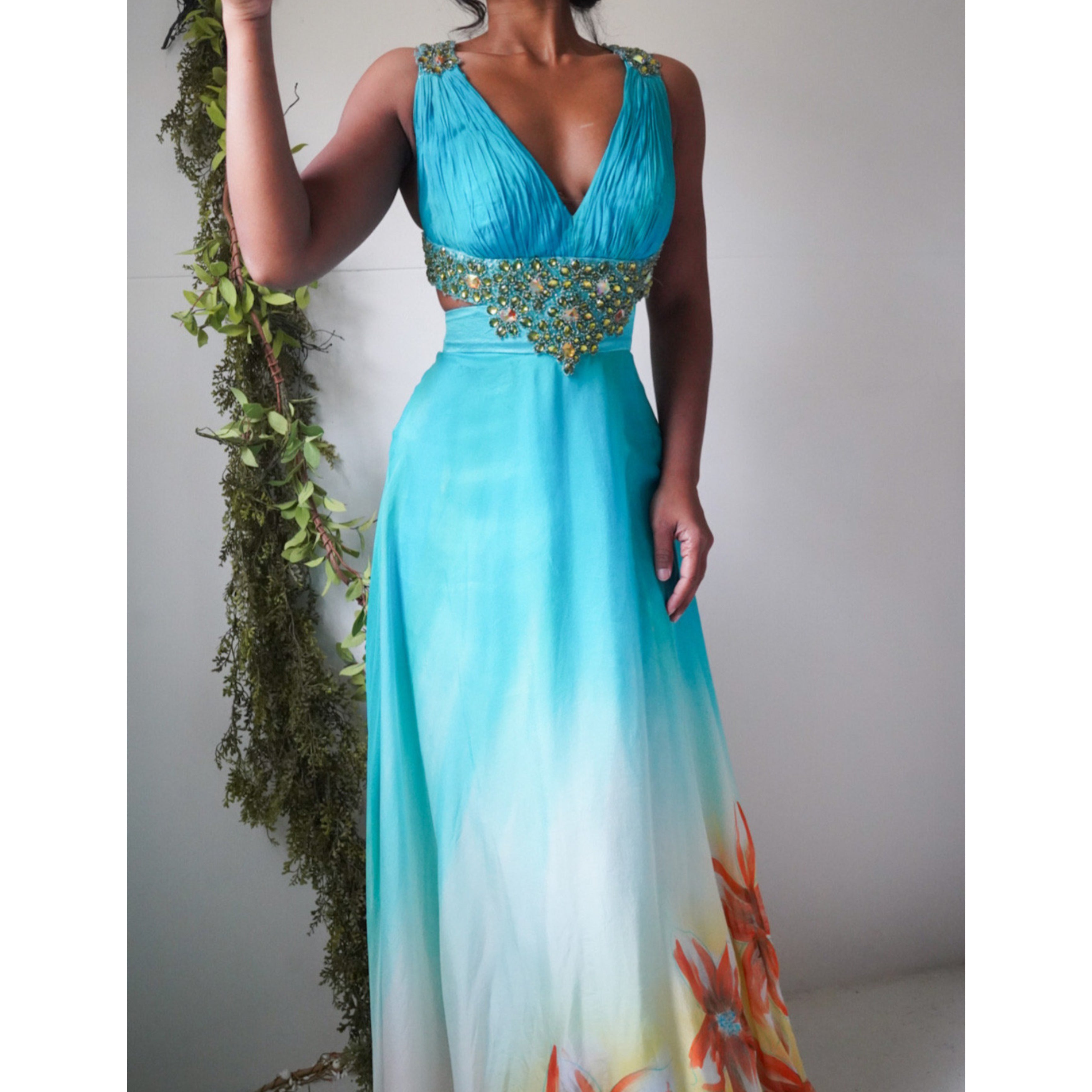 Watercolor Floral Fairy Gown