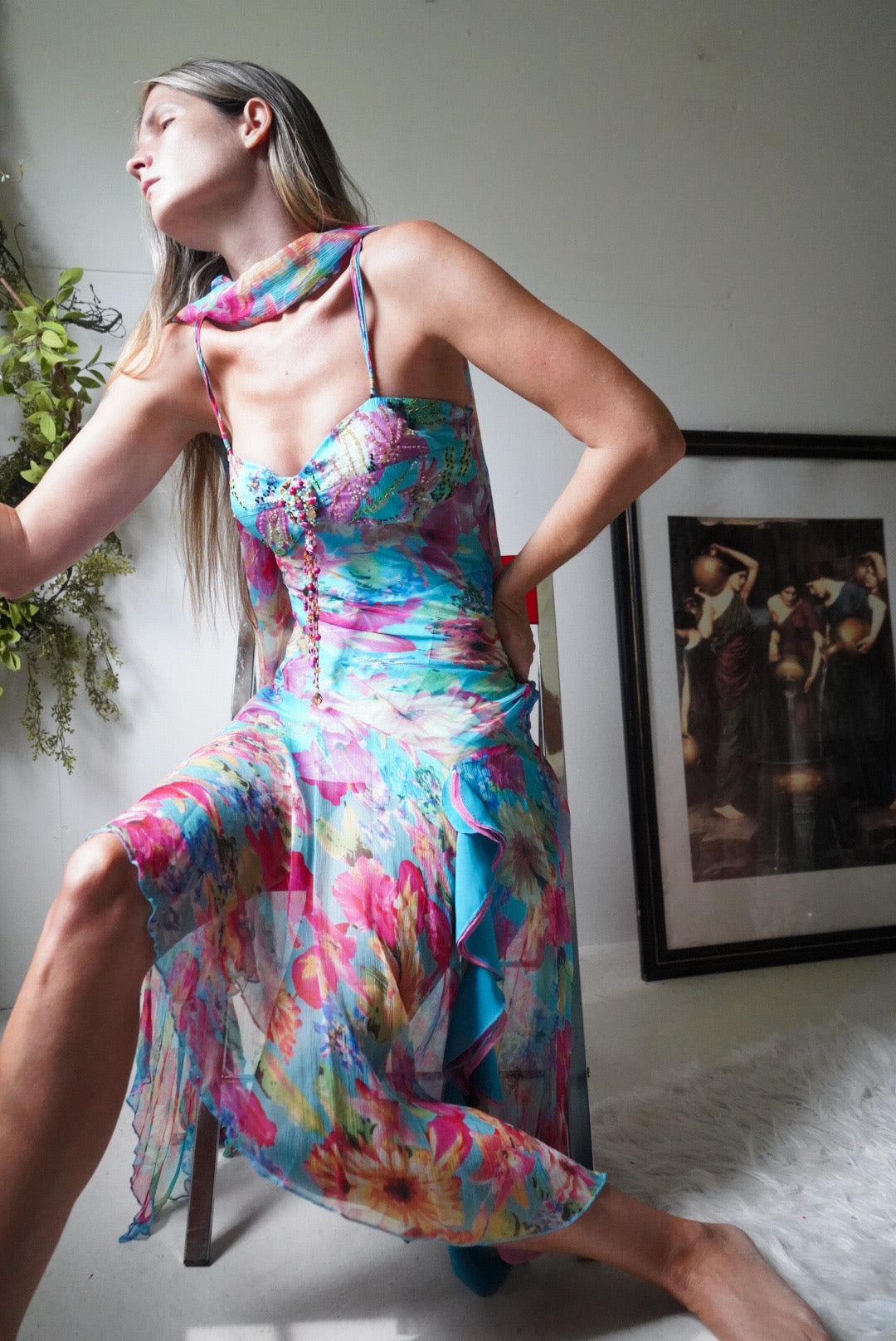 silk floral fairy dress
