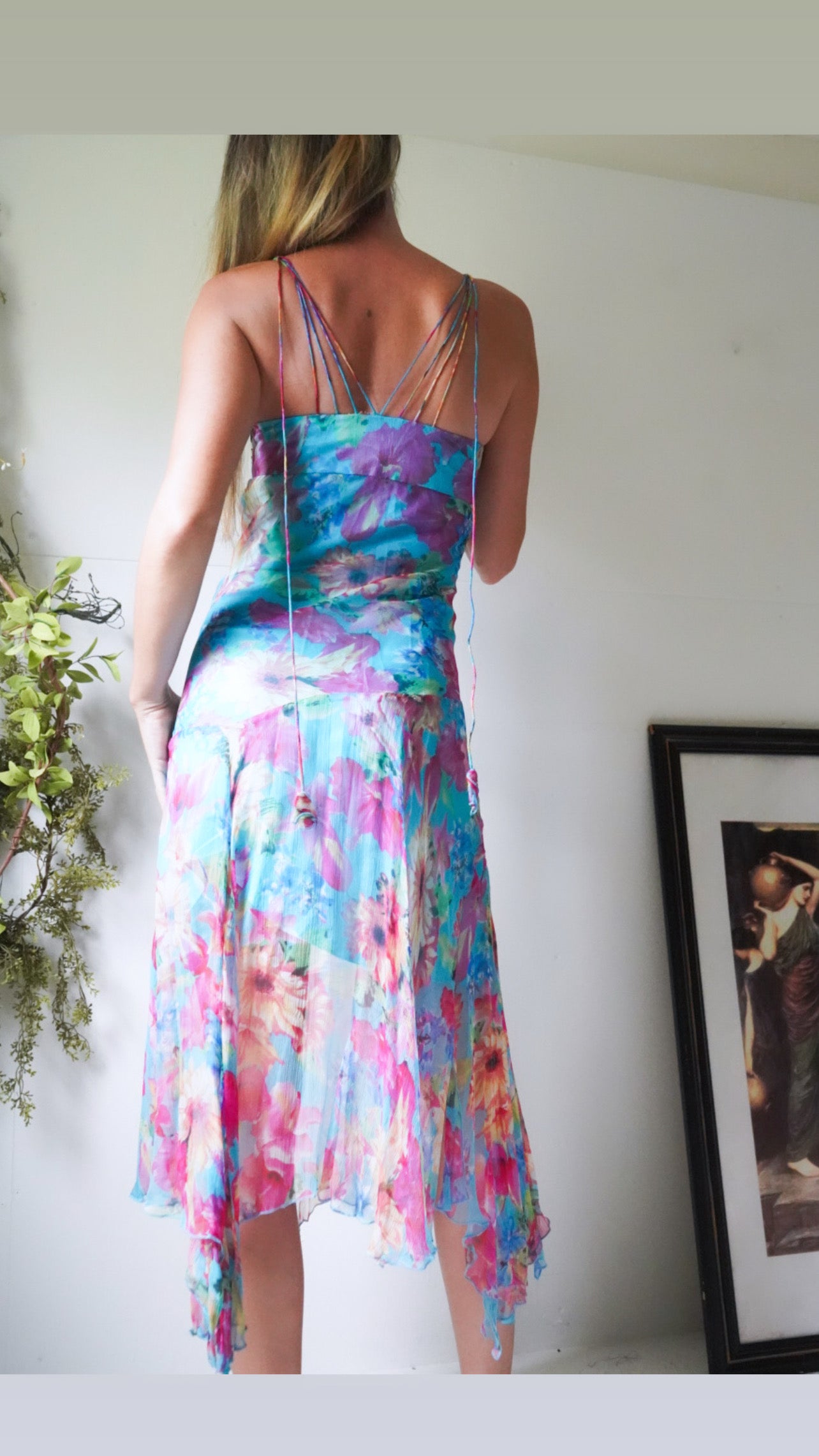 silk floral fairy dress