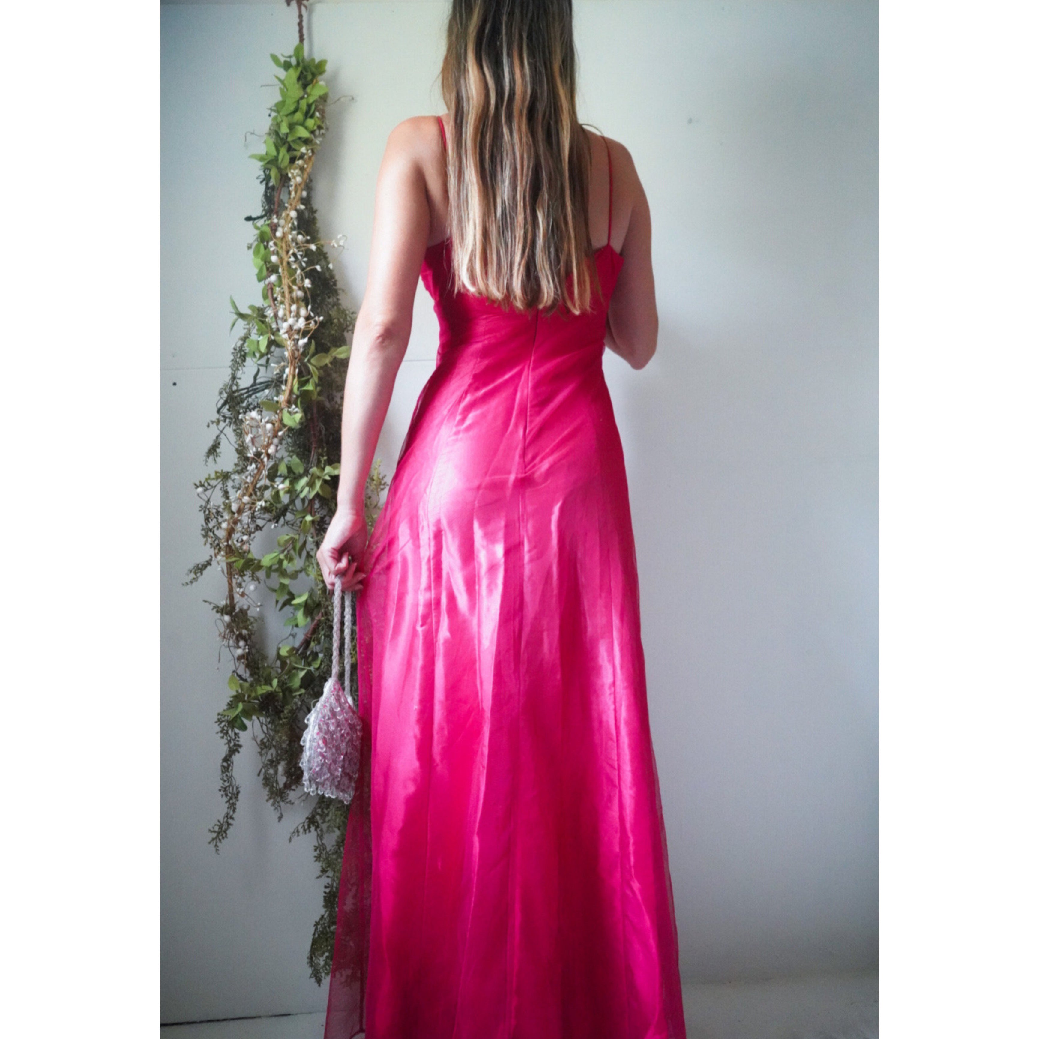 beaded split front gown size