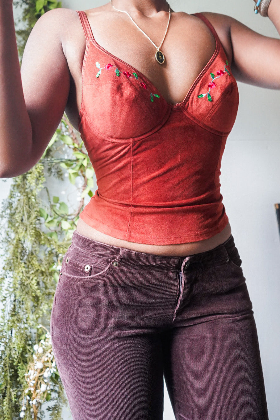 Boho Faux Suede Bustier