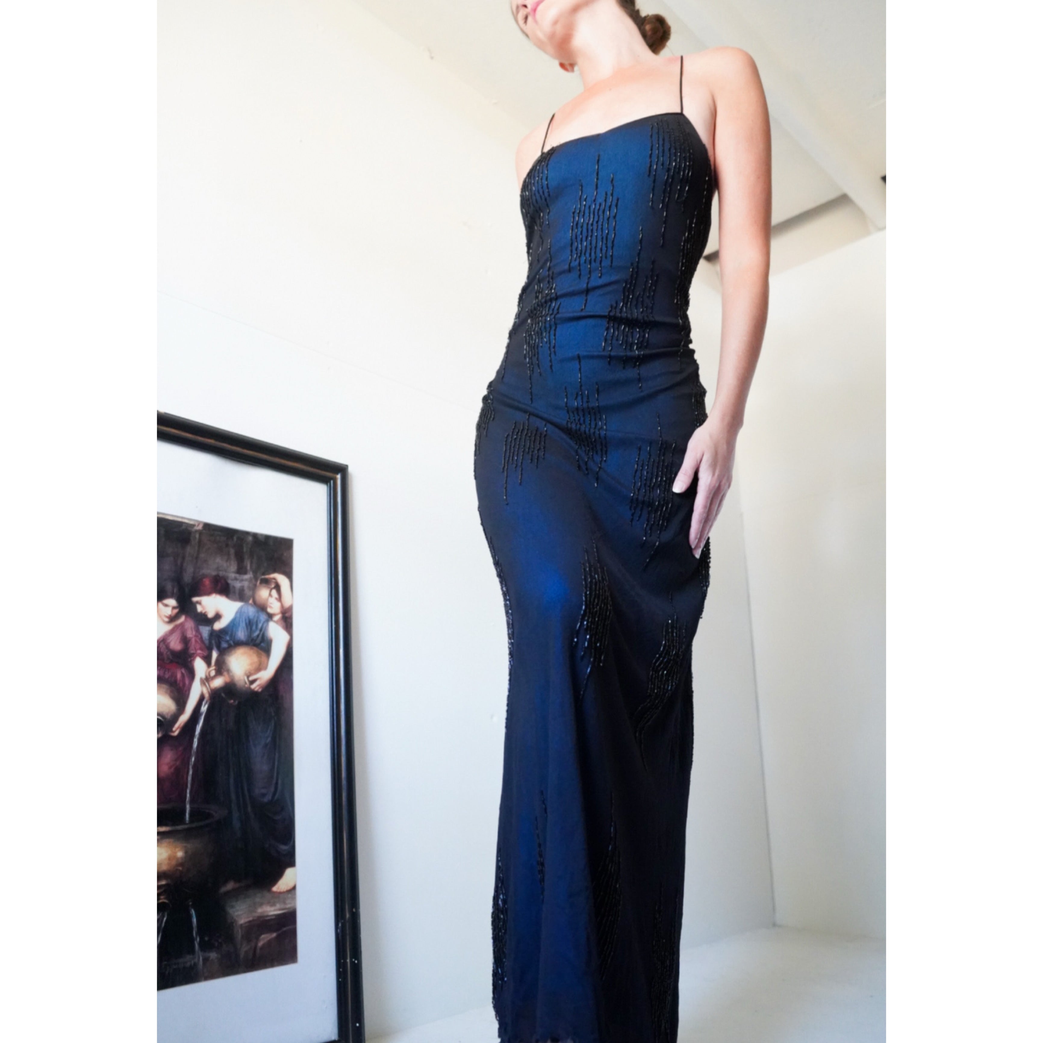 blue-and-black-beaded-layered-gown-image