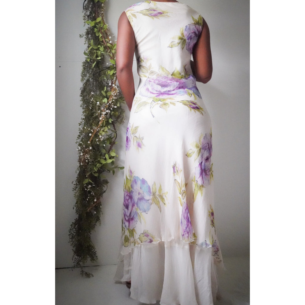 90’s Romantic Floral Maxi Dress