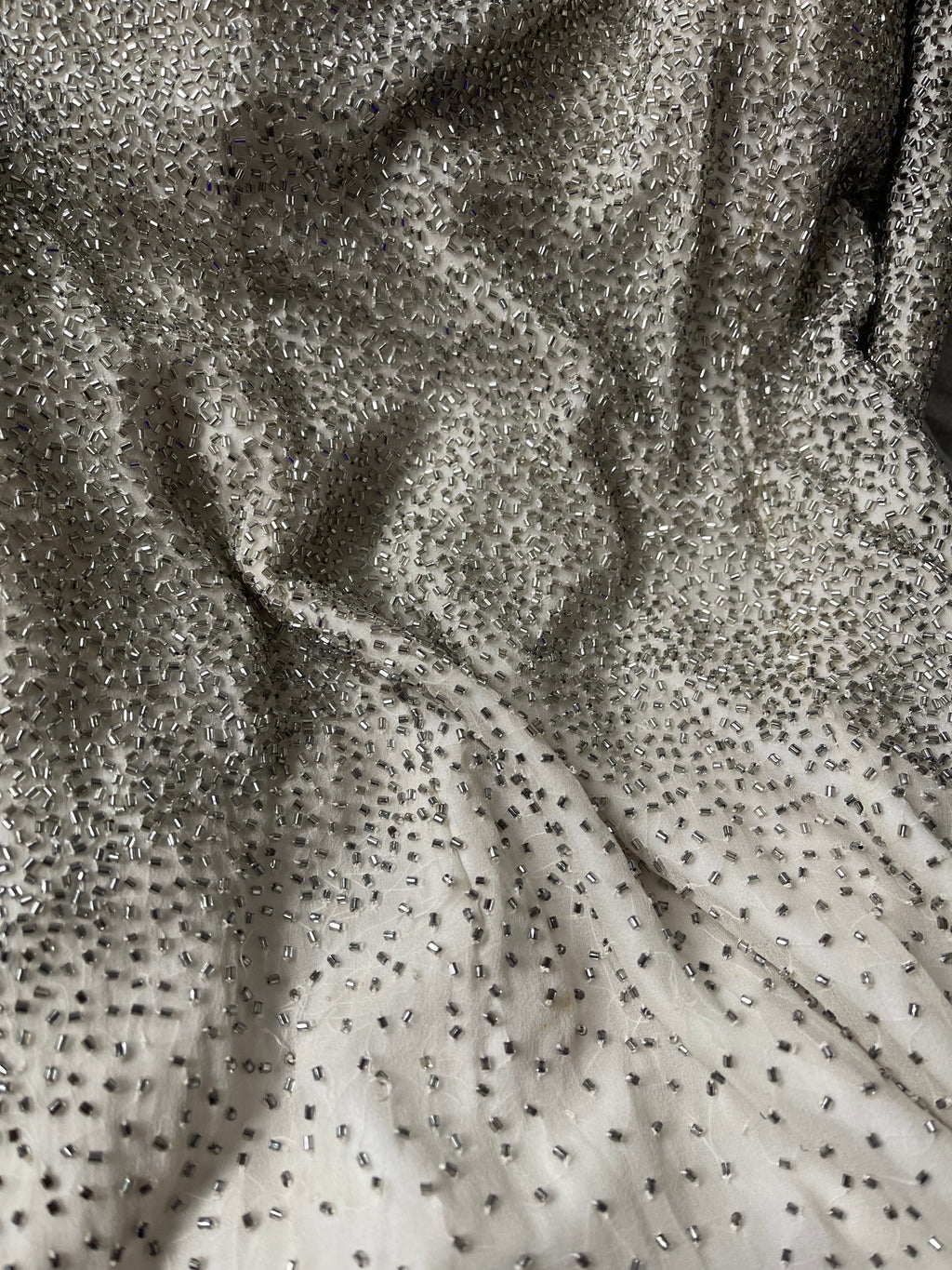 Fully Beaded Silk Gown