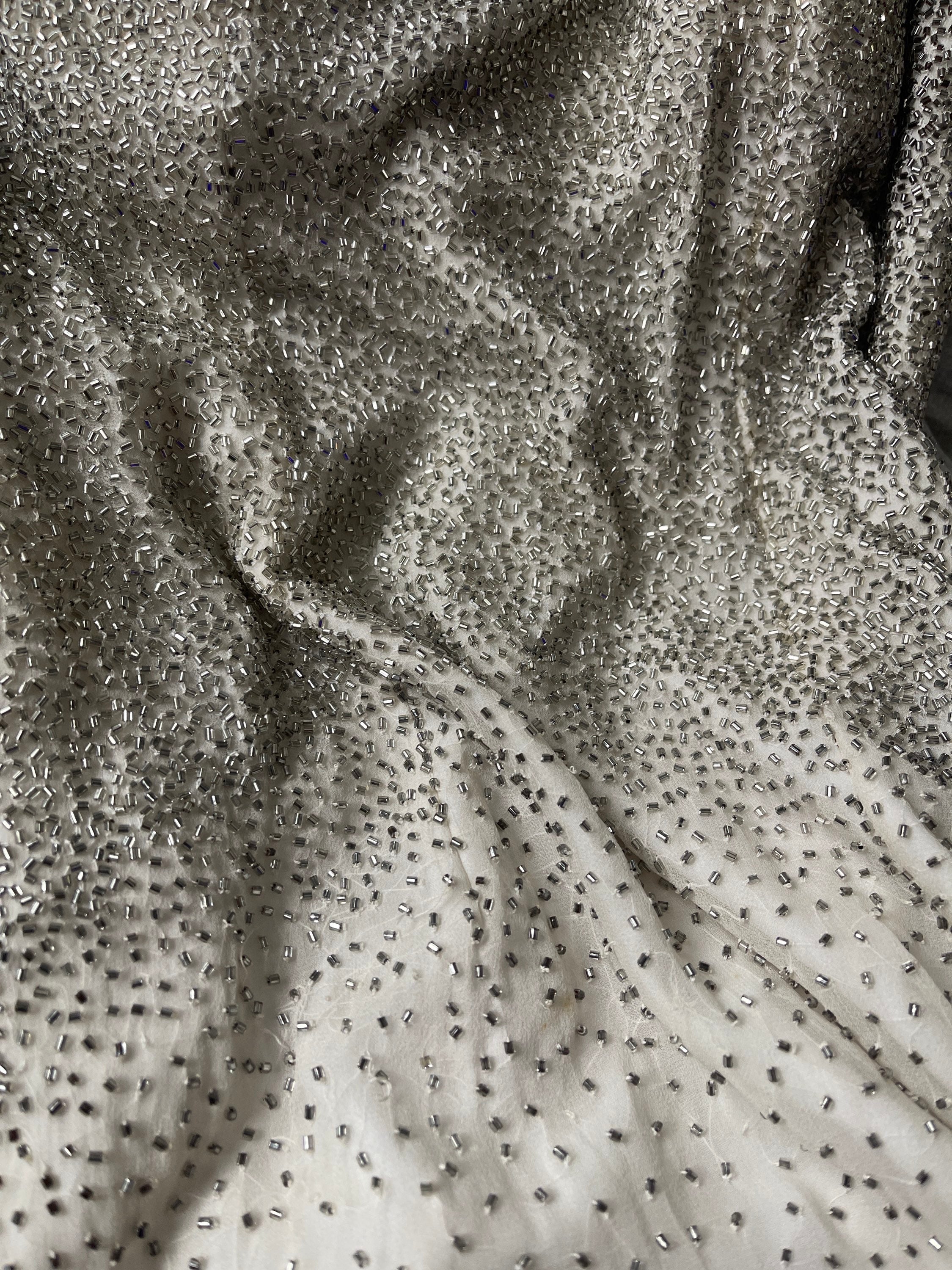 Fully Beaded Silk Gown