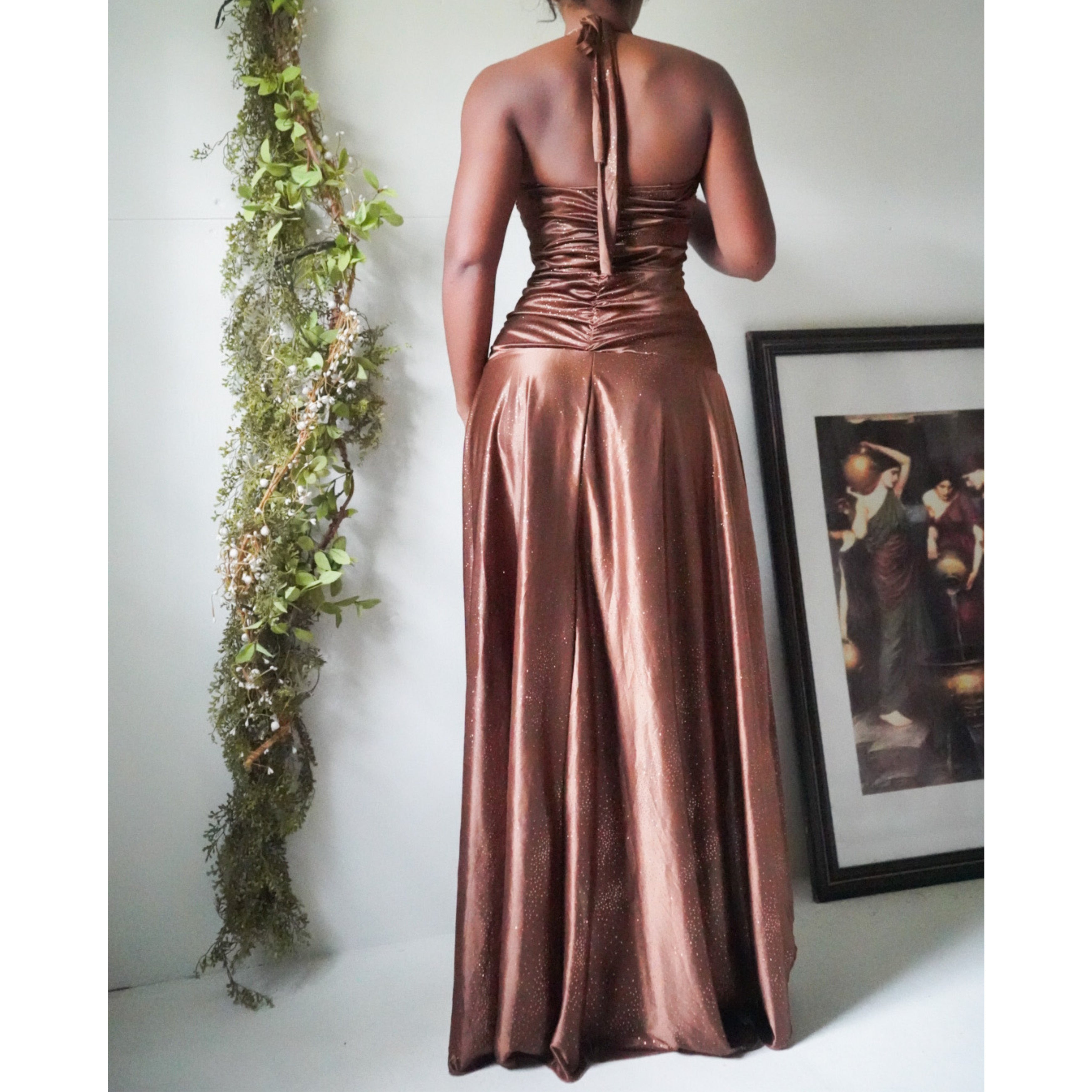 Sparkle Brown High Low Dress