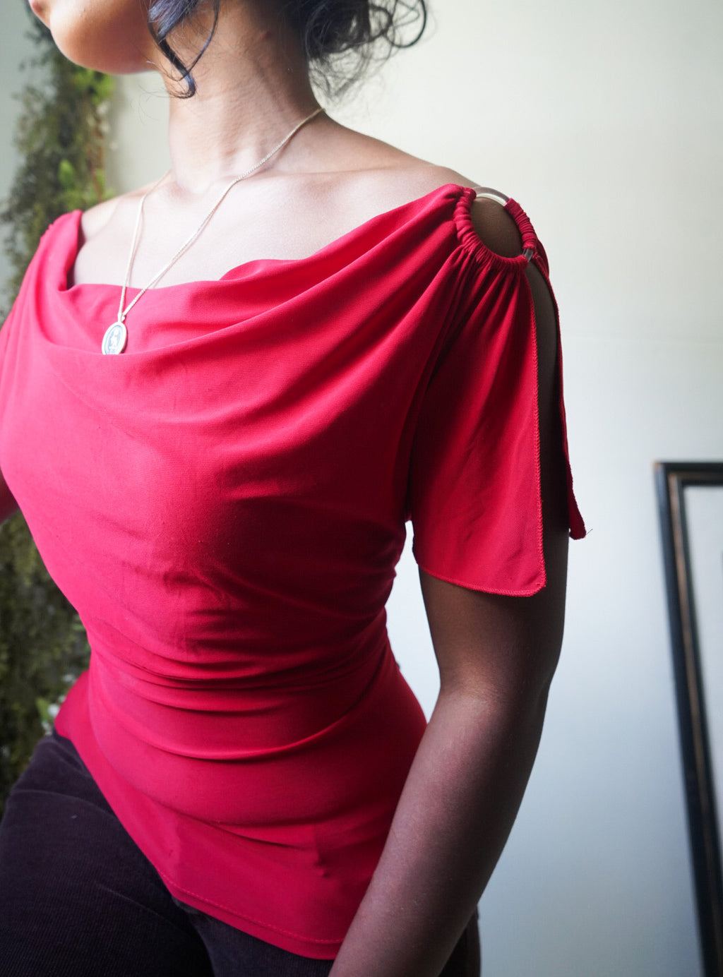 Red Off The Shoulder Top