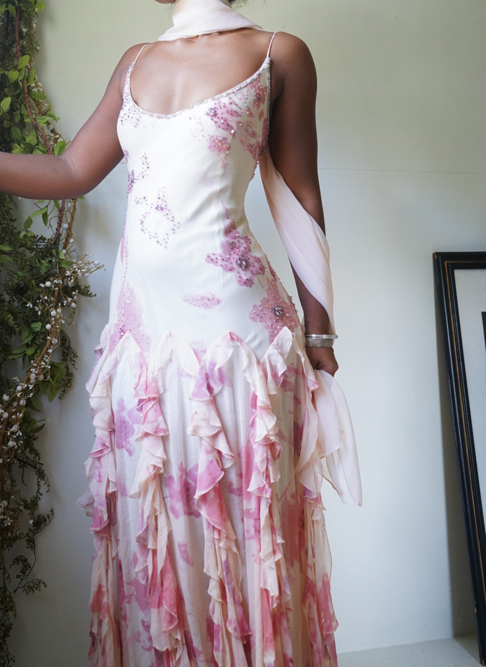 Whimsy Fairy Silk Ruffle Gown