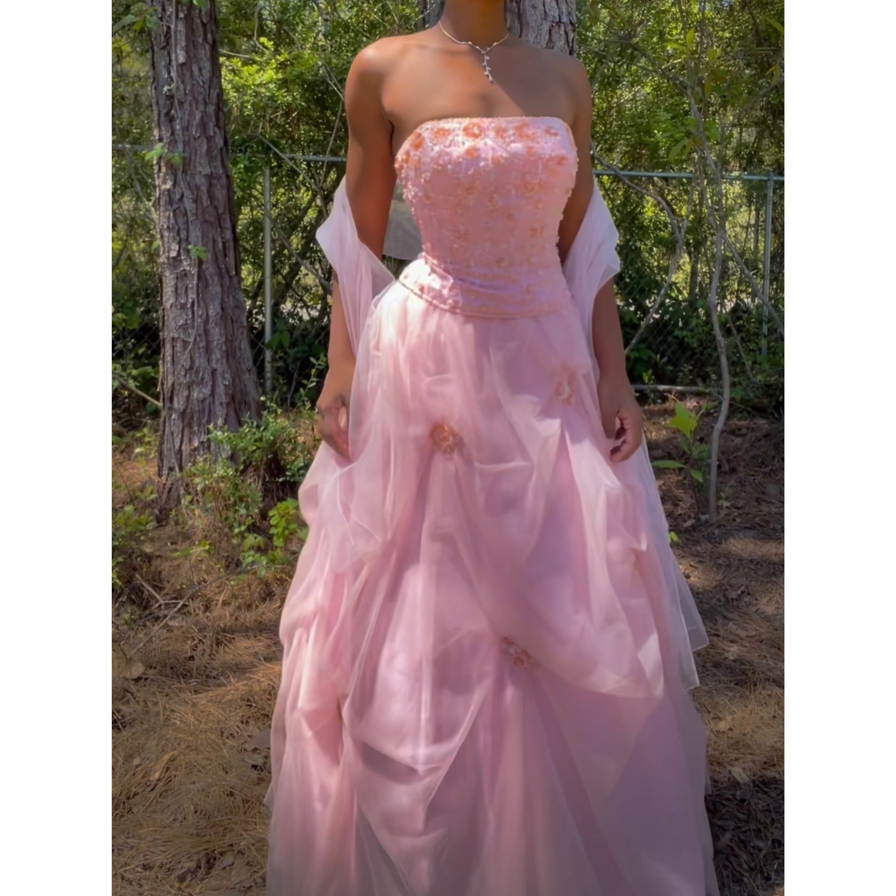 Strapless Fairy Princess Baby Pink Gown