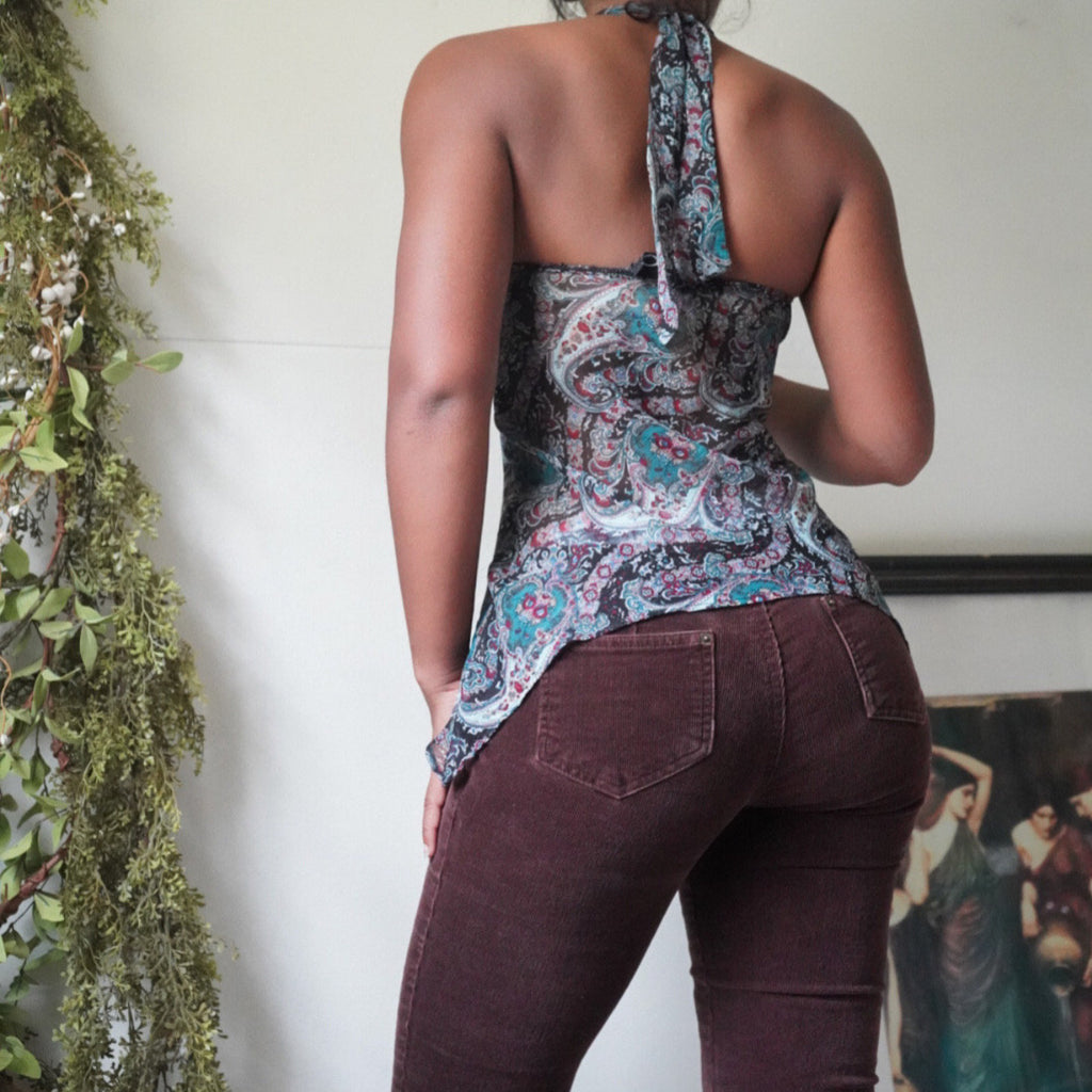 Halter Paisley Boho Cami