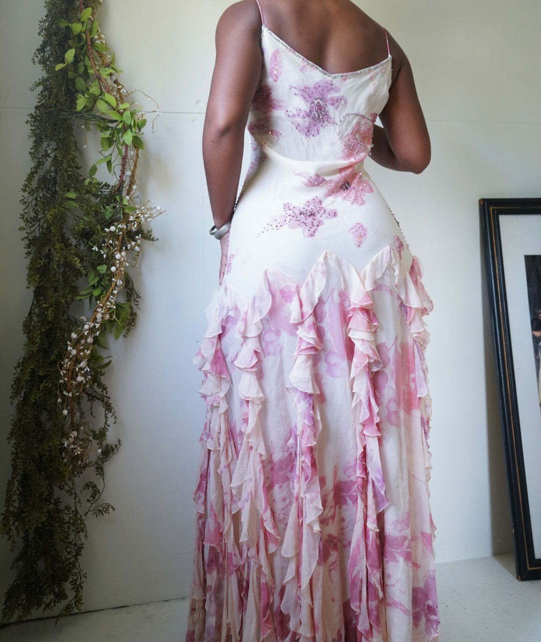 Whimsy Fairy Silk Ruffle Gown