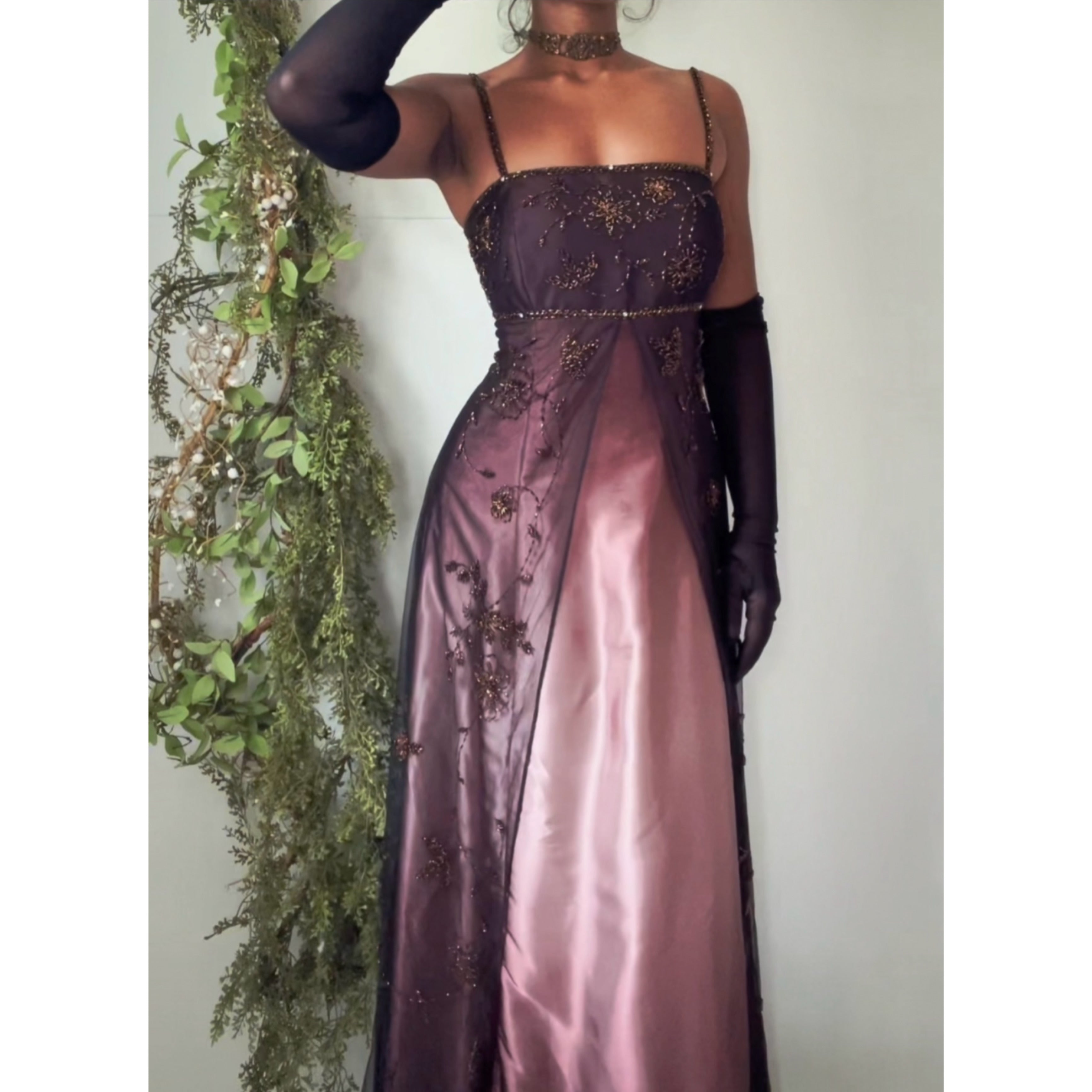 ombre-chocolate-beaded-split-front-gown-image
