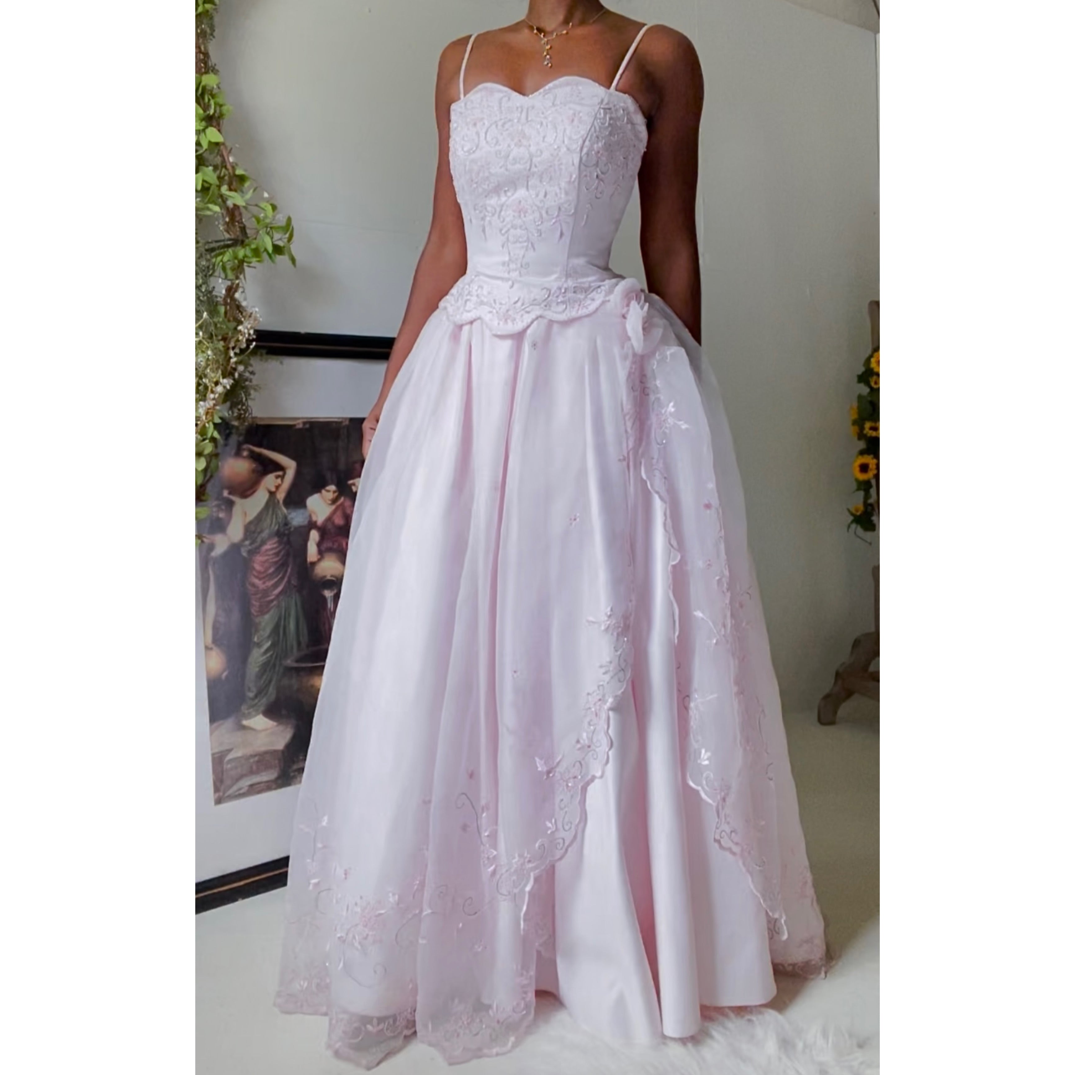 Pastel Pink Beaded Gown