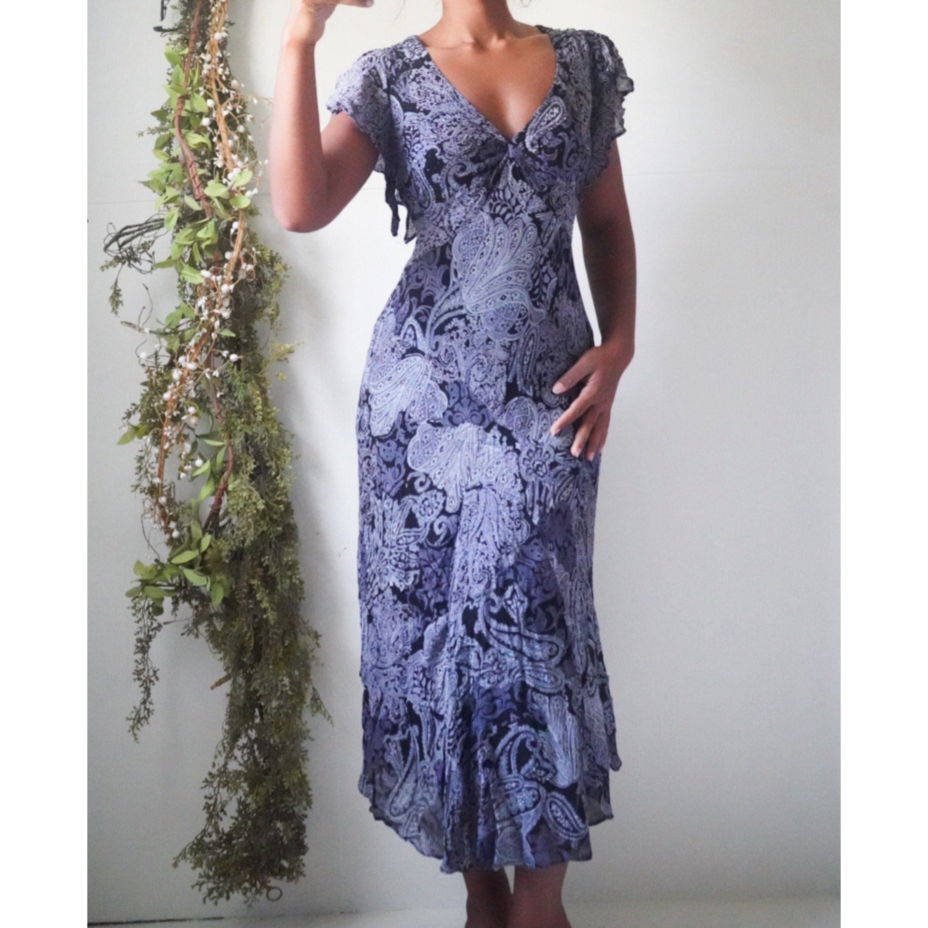Boho Paisley Midi Dress