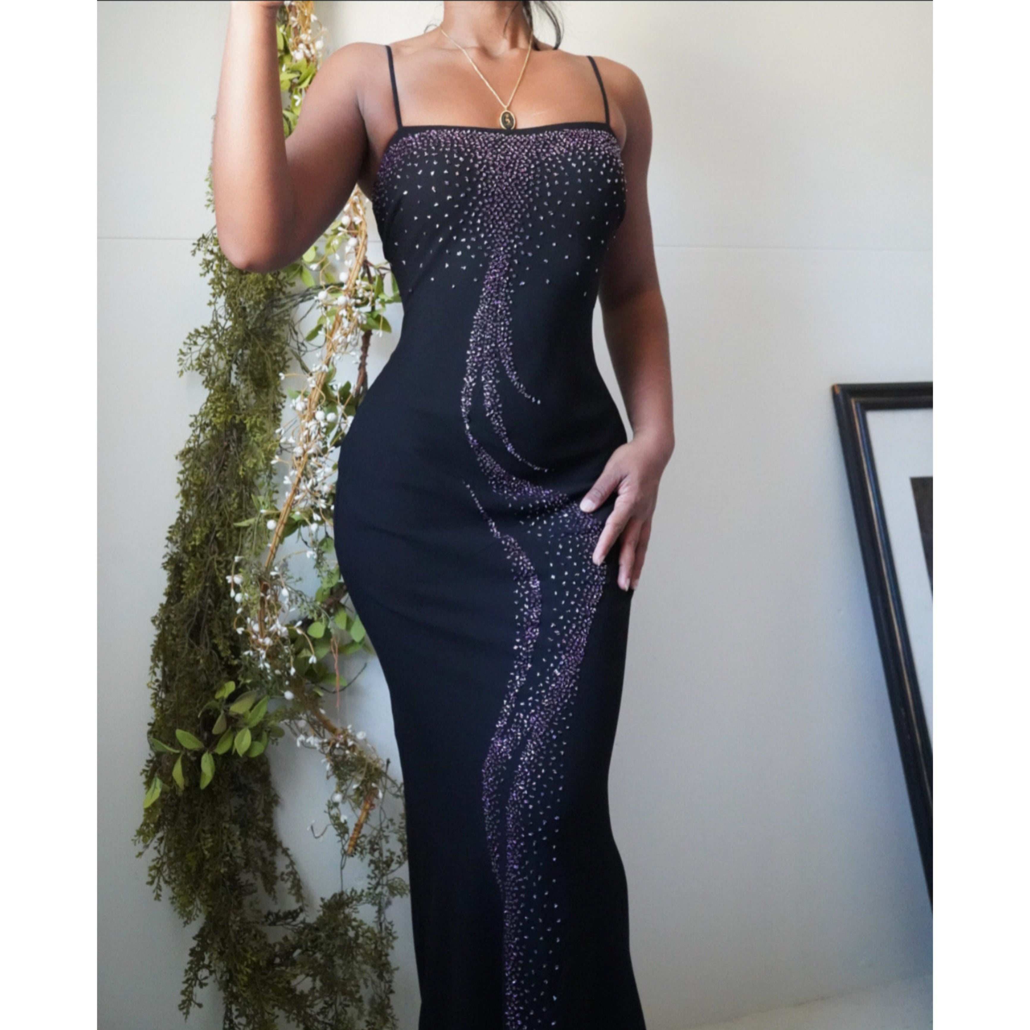 90’s Pink and Silver Embellished Gown