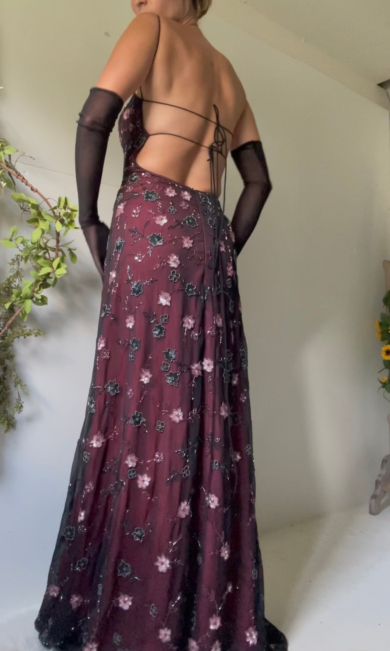 Original Masha&Jlynn beaded layered gown