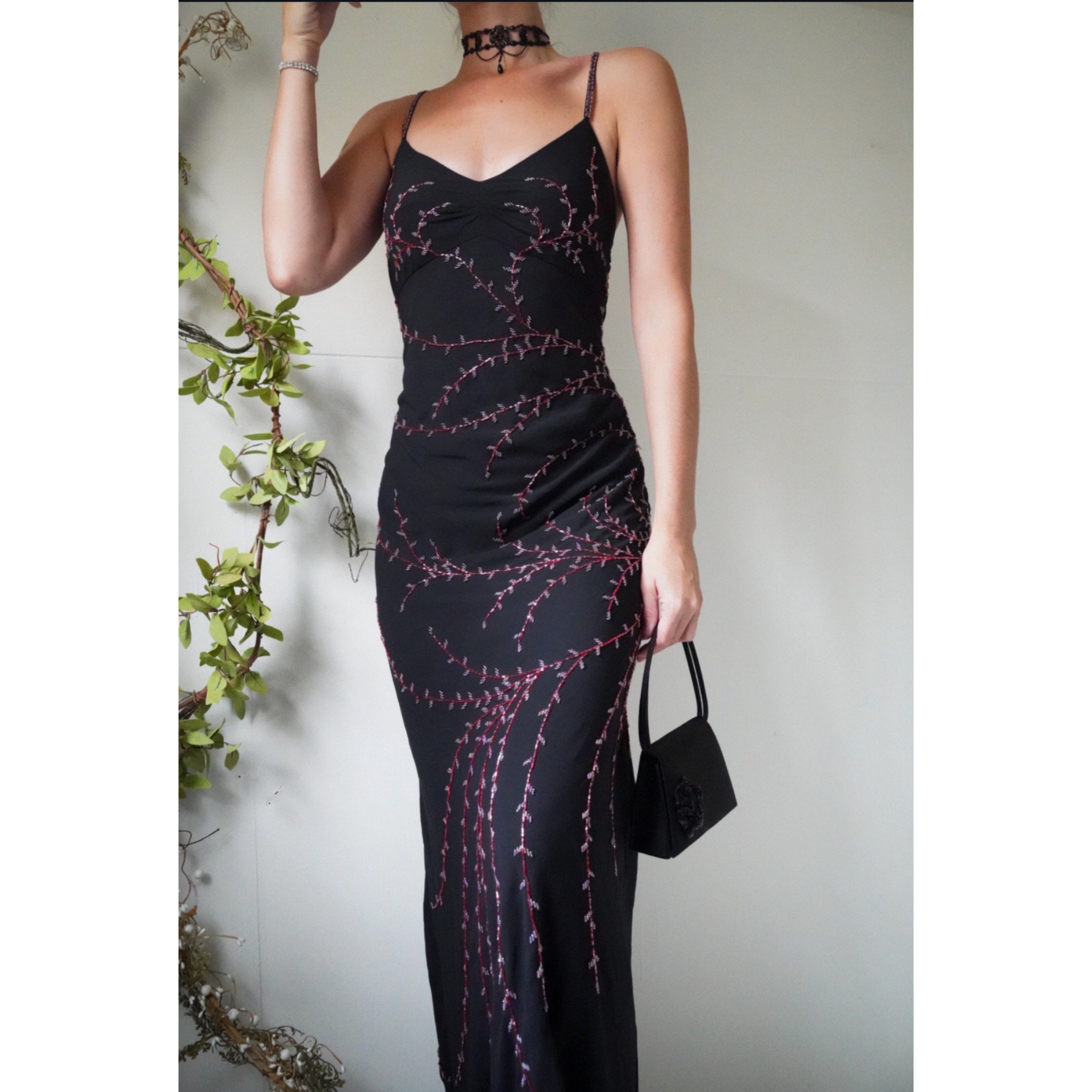beaded vine gown
