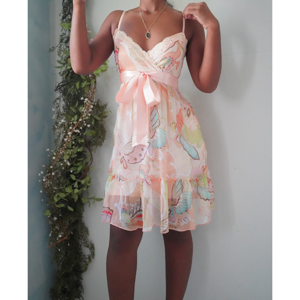 Y2K Butterfly Coquette Babydoll Dress