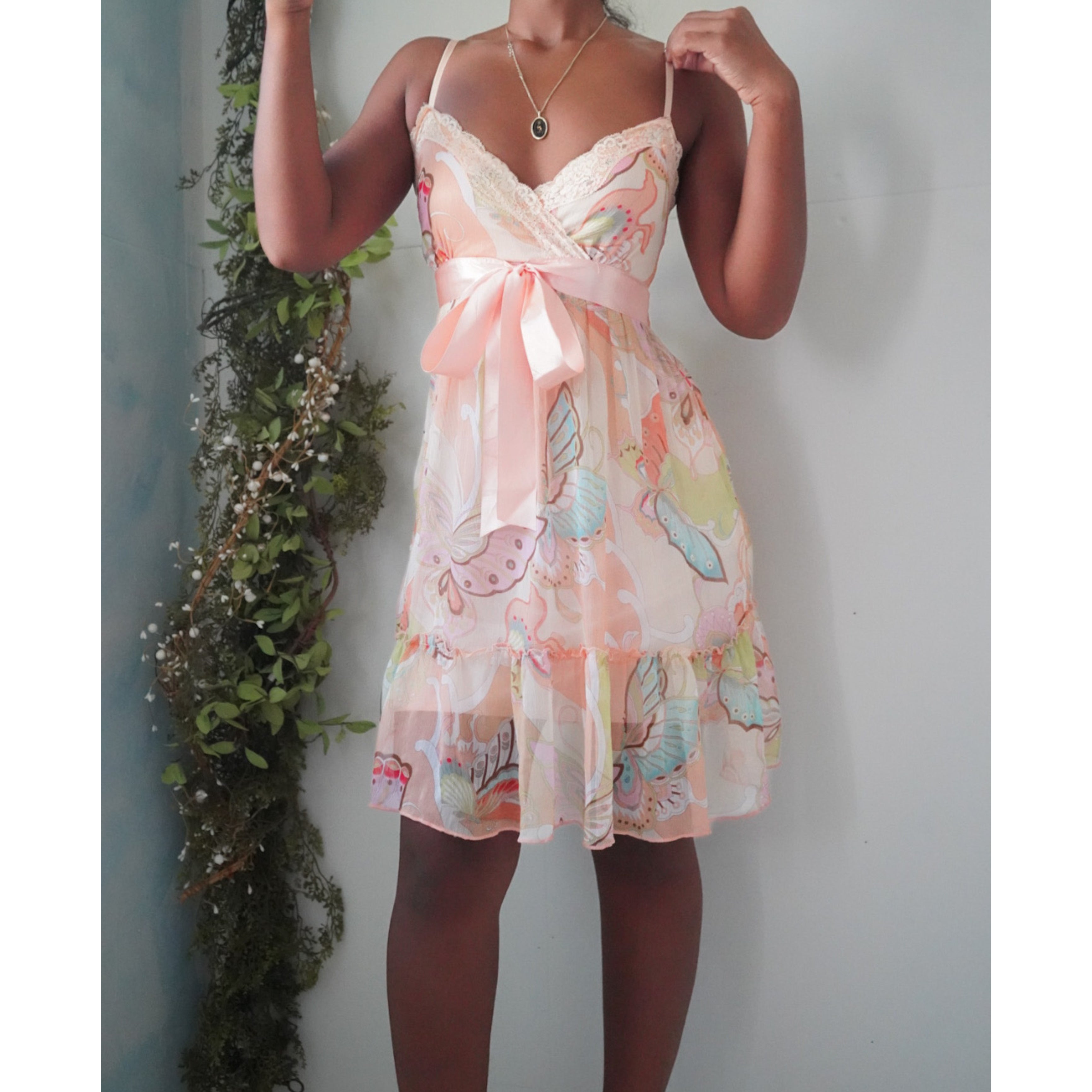 Y2K Butterfly Coquette Babydoll Dress