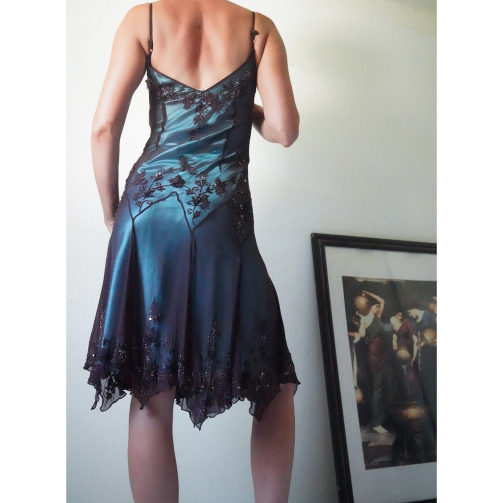 layered brown and teal fairy gown