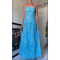 turquoise-glitter-floral-strapless-gown-image