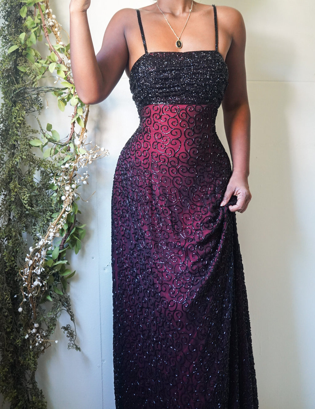 beaded-black-and-red-layered-gown-image