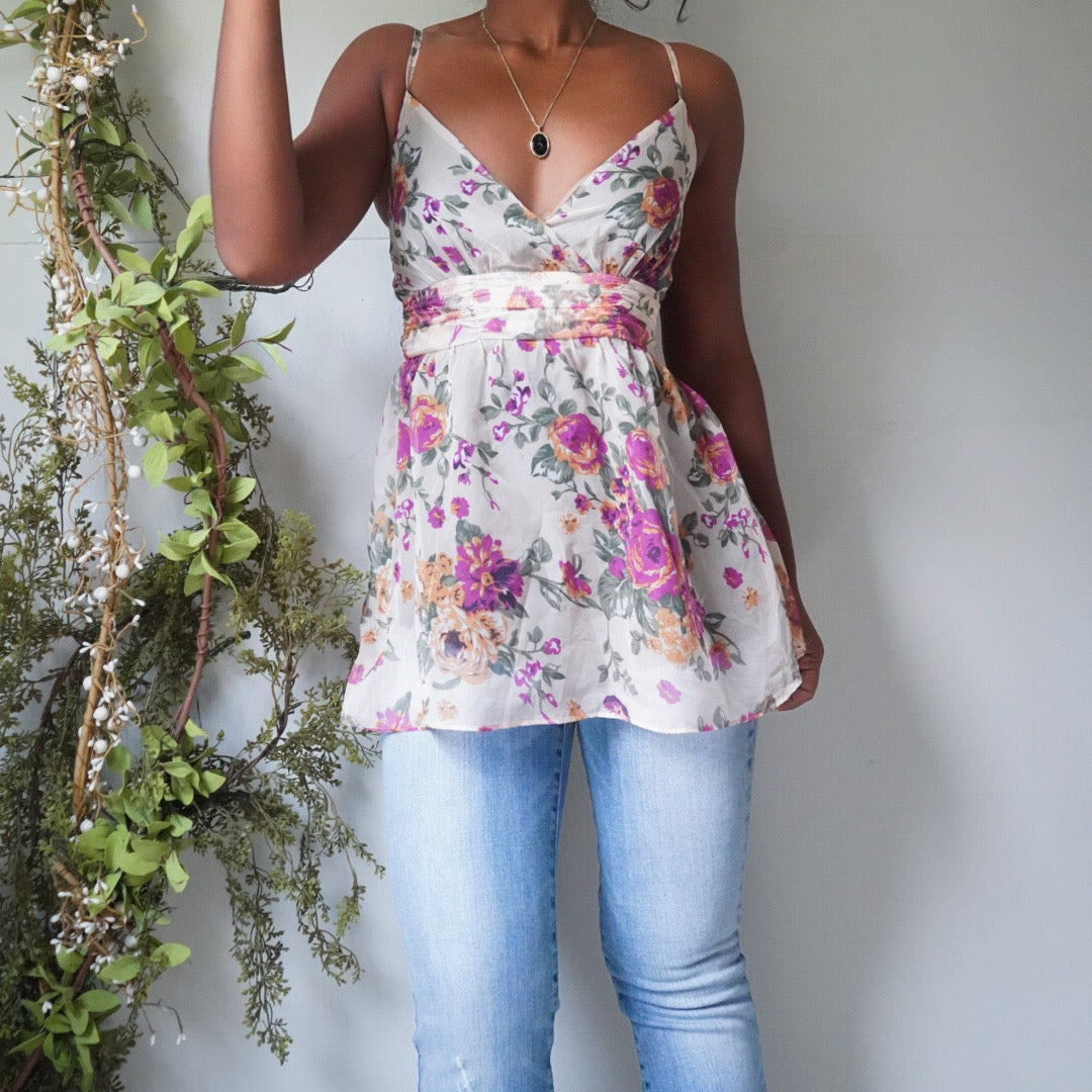 Romantic Floral Babydoll Cami