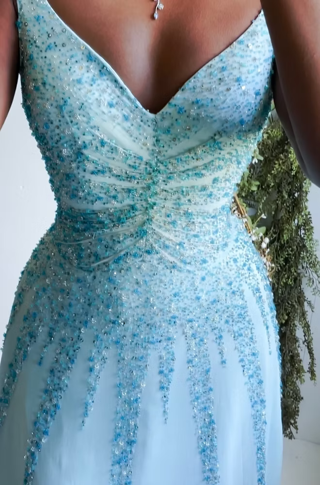 Vintage Y2K Butterfly Beaded Silk Fairy Dress