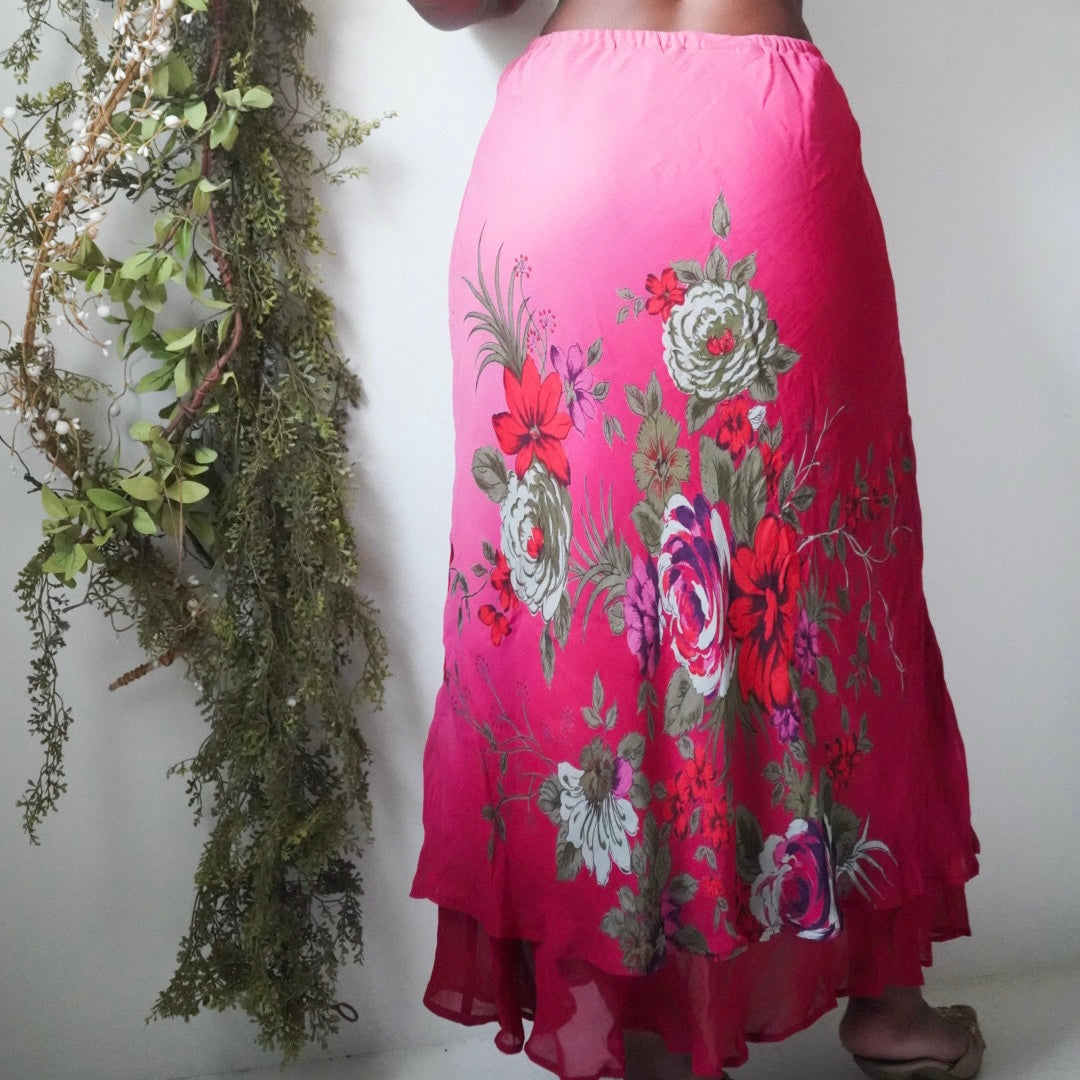 Ombre Floral Skirt