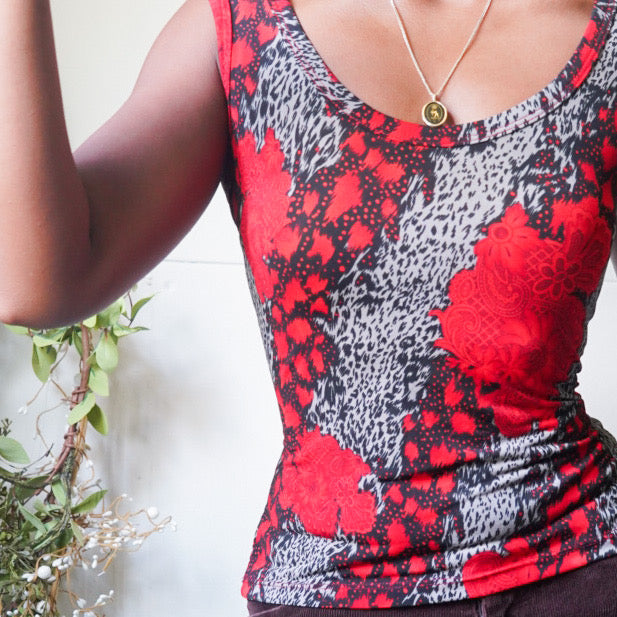 Abstract Animal Print Tank