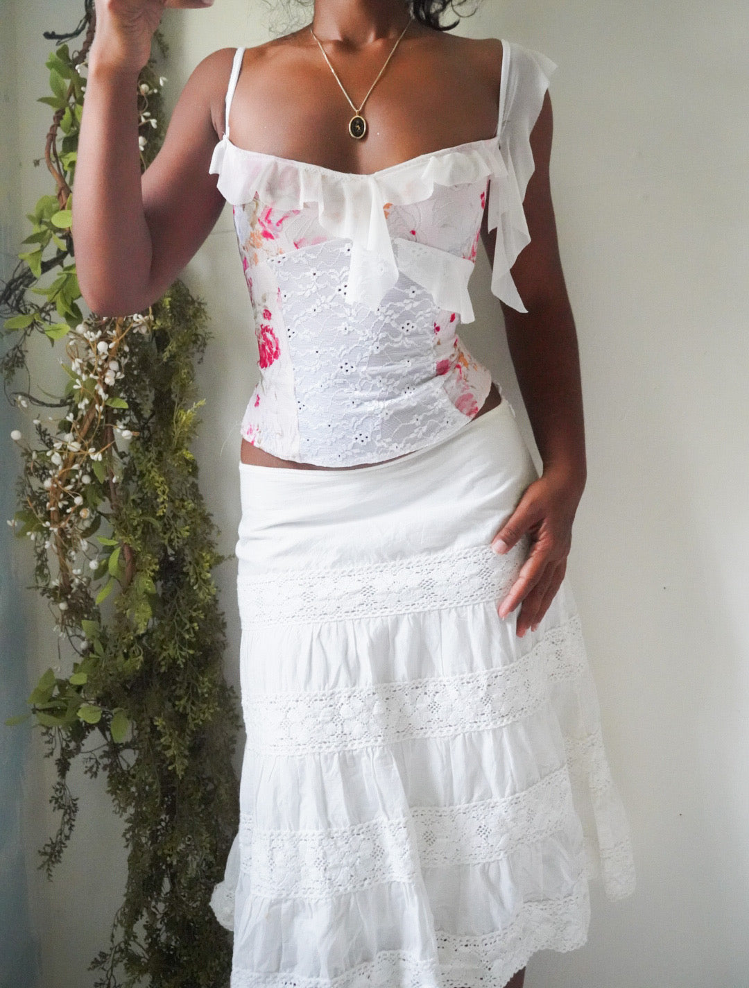 Handmade Ruffle Lace Fairy Cami Top