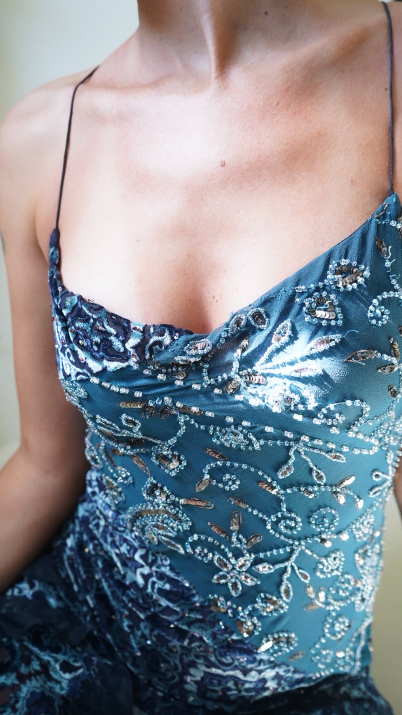 beaded silk fairy dress