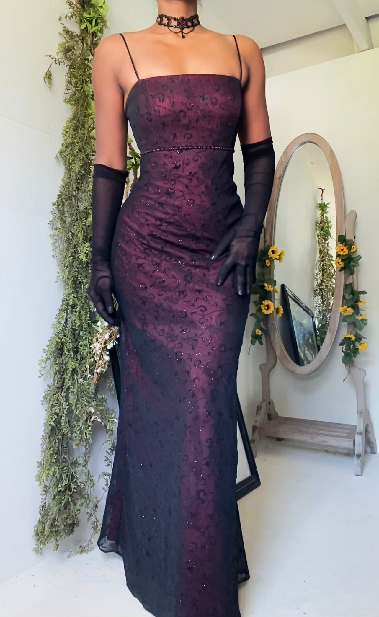 red-and-black-layered-gown-image