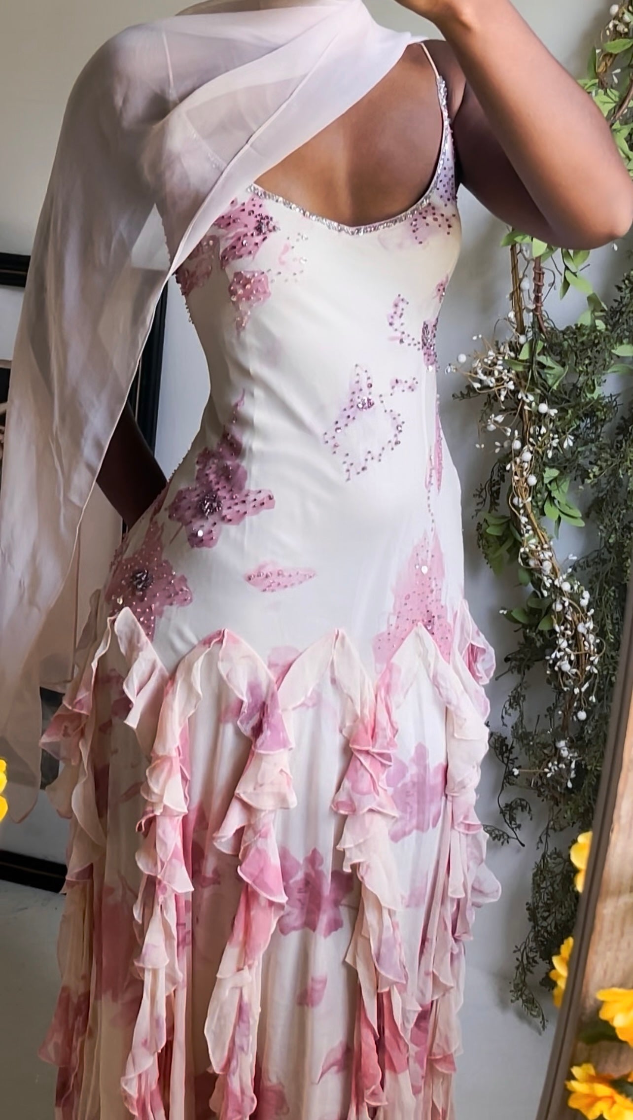 Whimsy Fairy Silk Ruffle Gown