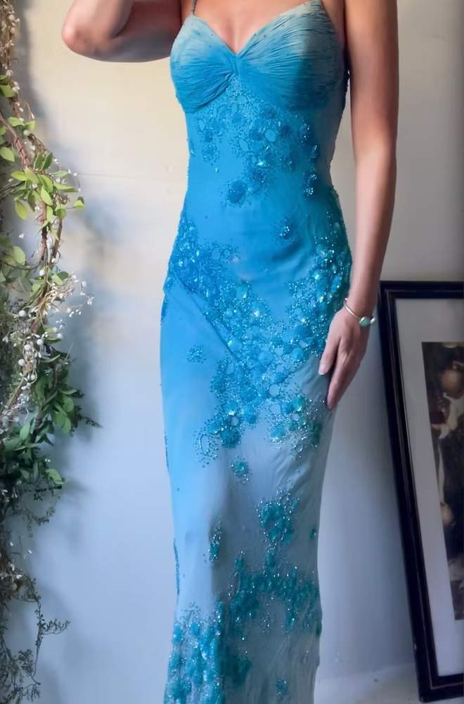Rare Sue Wong beaded gown