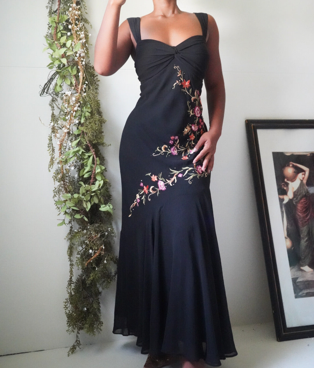 Embroidered Detail Gown